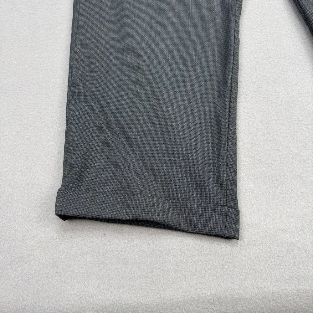 Vtg Christian Dior Monsieur Pants Mens 34x29 Gray Plaid Wool Pleated Cuffed